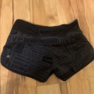 Lululemon speed shorts